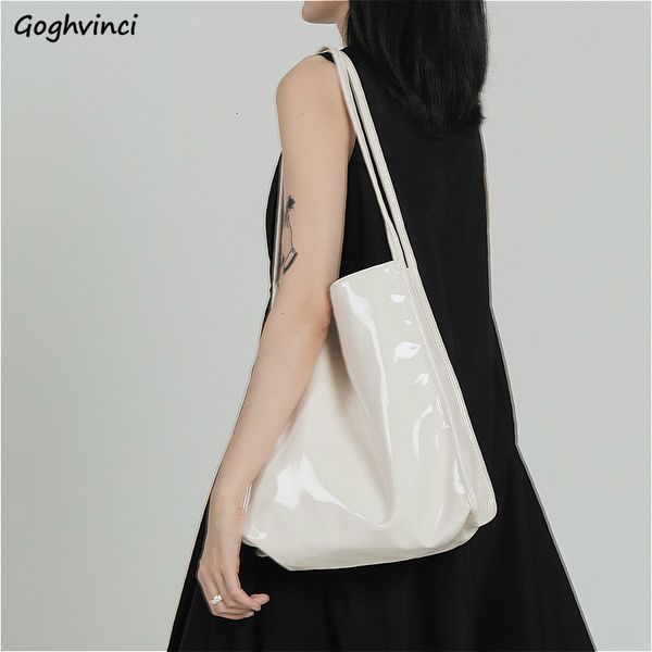 shopping bags patent leather glossy chic fashion leisure ins korean large capacity ladies totebag ulzzang folding students 230216
shopping bags patent leather glossy chic fashion leisure ins korean large capacity ladies totebag ulzzang folding students 230216