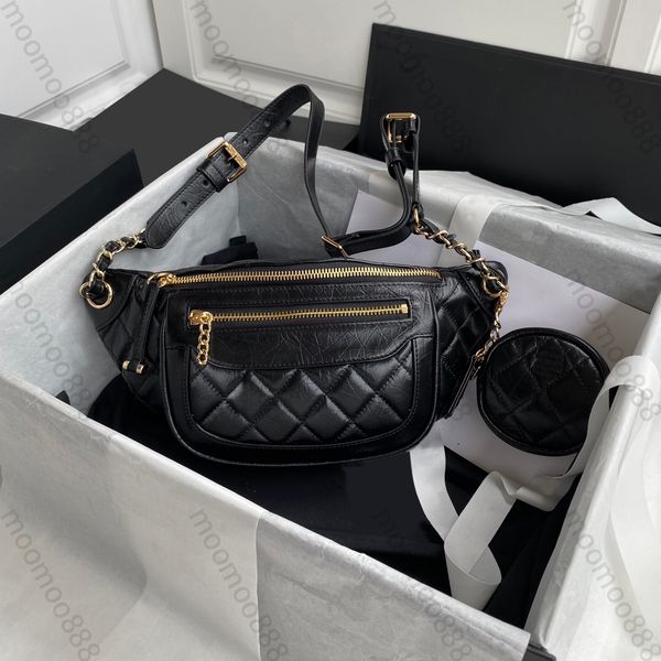 10a tier mirror quality 34cm waist bag womens real leather calfskin quilted handbag with coin purse luxury designers black shoulder chain st
10a tier mirror quality 34cm waist bag womens real leather calfskin quilted handbag with coin purse luxury designers black shoulder chain st