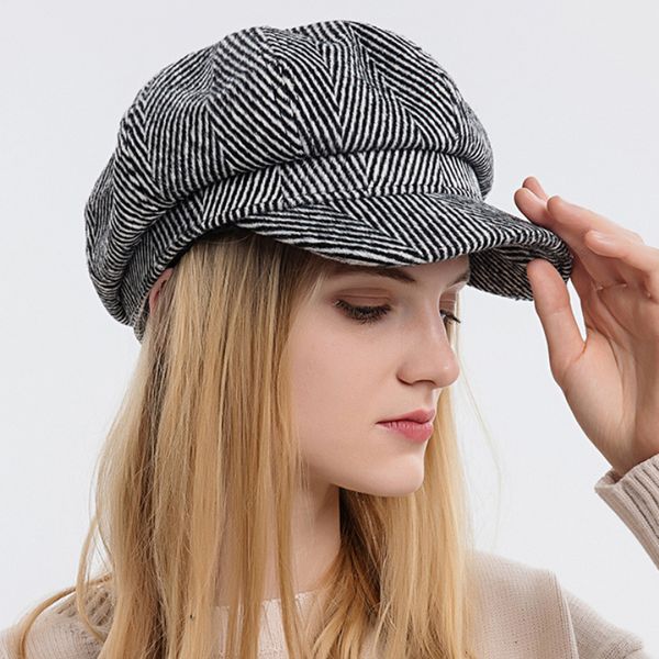 berets ht3848 women vintage striped octagonal sboy cap ladies retro artist painter beret hat autumn winter caps for 230215, Blue;gray
berets ht3848 women vintage striped octagonal sboy cap ladies retro artist painter beret hat autumn winter caps for 230215, Blue;gray