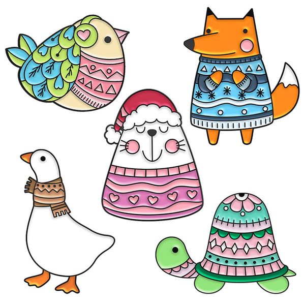 cute alloy scarfed animal brooch 5pcs set cartoon tortoise fox bird duck cat enamel pins creative paint badge for boys girls jewelry childre, Gray
cute alloy scarfed animal brooch 5pcs set cartoon tortoise fox bird duck cat enamel pins creative paint badge for boys girls jewelry childre, Gray