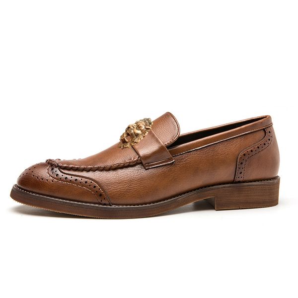 men's casual leather shoes lace-up luxury handmade brock men's shoes comfortable outdoor dating dress large size wedding shoes a9, Black
men's casual leather shoes lace-up luxury handmade brock men's shoes comfortable outdoor dating dress large size wedding shoes a9, Black