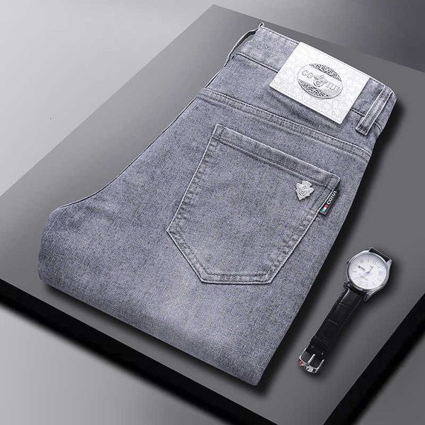 slim cgiui fit jeans men's summer european goods light luxury busin fashion medium and youth elastic small straight pants, Blue
slim cgiui fit jeans men's summer european goods light luxury busin fashion medium and youth elastic small straight pants, Blue