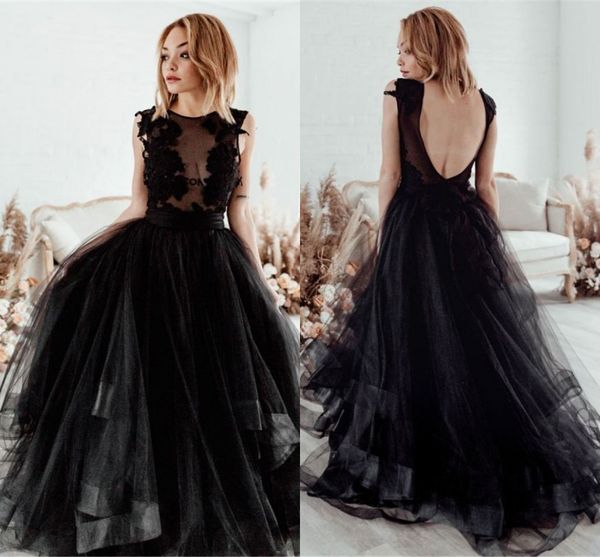open back black prom dresses sheer illusion lace appliques ruffles tulle long evening gowns tier skirts women party vestidos bc15175
open back black prom dresses sheer illusion lace appliques ruffles tulle long evening gowns tier skirts women party vestidos bc15175