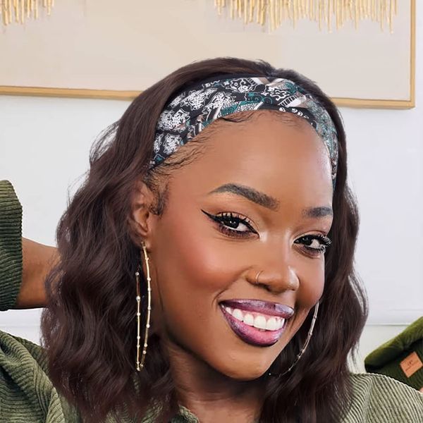 short jet black wavy headband wig for black women curly half wigs with headband attached synthetic wrap wigs turban wigs for women
short jet black wavy headband wig for black women curly half wigs with headband attached synthetic wrap wigs turban wigs for women