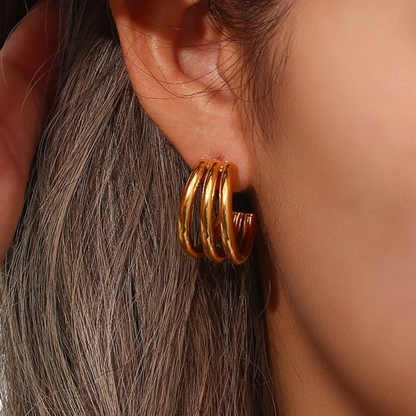 hoop huggie 3 layers tube shape gold earrings stainless steel for woman tarnish waterproof jewelry 230215, Golden;silver
hoop huggie 3 layers tube shape gold earrings stainless steel for woman tarnish waterproof jewelry 230215, Golden;silver