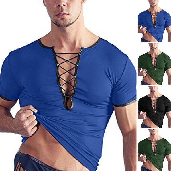 mens short sleeve retro medieval lace up t shirts v neck party muscle blouse top, White;black
mens short sleeve retro medieval lace up t shirts v neck party muscle blouse top, White;black