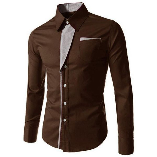 men's dress shirts men long sleeve button up shirt muscular body chemise homme 230216, White;black
men's dress shirts men long sleeve button up shirt muscular body chemise homme 230216, White;black