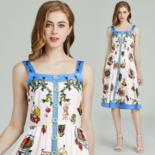 2023 summer printed suspender strap dresses robe women designer birthday dinner sleeveless slim a-line dress casual vacation ladies sweet ch, Black;gray
2023 summer printed suspender strap dresses robe women designer birthday dinner sleeveless slim a-line dress casual vacation ladies sweet ch, Black;gray