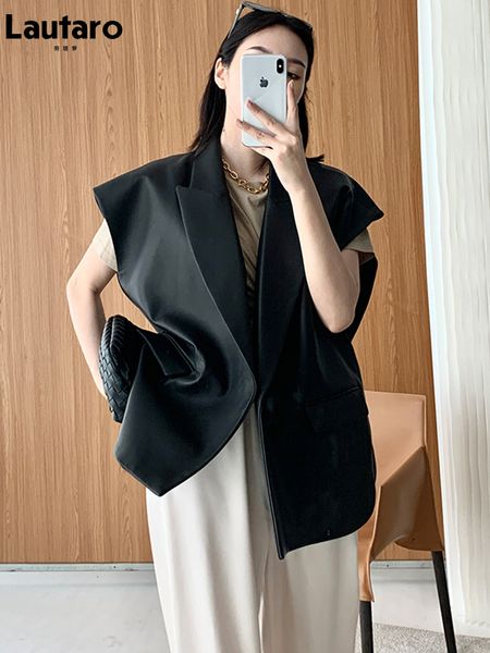 womens leather faux leather lautaro spring autumn loose black light soft faux leather vest women lapel elegant luxury designer sleeveless ja
womens leather faux leather lautaro spring autumn loose black light soft faux leather vest women lapel elegant luxury designer sleeveless ja