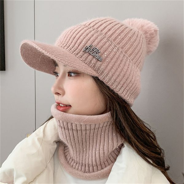 stingy brim hats winter for women warm rabbit fur pom poms female caps fashion solid colors scarf set short ladies knitted 230215, Blue;gray
stingy brim hats winter for women warm rabbit fur pom poms female caps fashion solid colors scarf set short ladies knitted 230215, Blue;gray