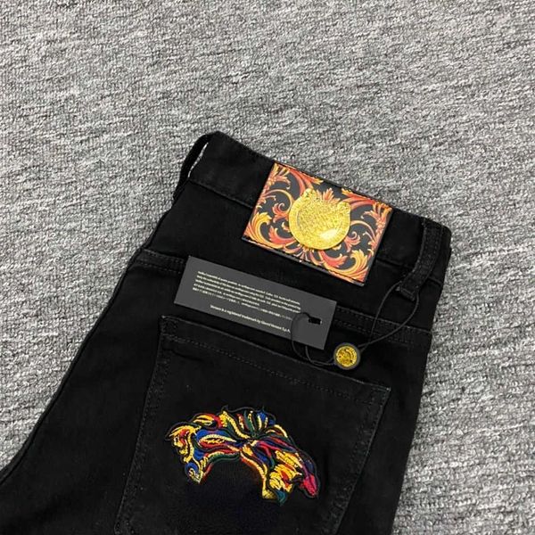 men's jeans designer fashion black men jeans medusa 3d embroidered trousers designer pants mens casual denim pants 2480 7tet, Blue
men's jeans designer fashion black men jeans medusa 3d embroidered trousers designer pants mens casual denim pants 2480 7tet, Blue