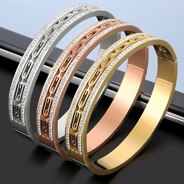bangle trend for men women wedding party charm bracelet jewelry pulsera vintage stainless steel square open cuff crystal zircon bangles 2302, Black
bangle trend for men women wedding party charm bracelet jewelry pulsera vintage stainless steel square open cuff crystal zircon bangles 2302, Black