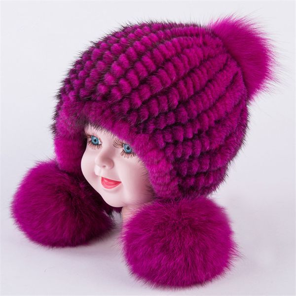 stingy brim hats arrival winter hat for baby girl boy child caps of real mink fur cap with big pompom ball fashion warm knitting headwear h3, Blue;gray 
stingy brim hats arrival winter hat for baby girl boy child caps of real mink fur cap with big pompom ball fashion warm knitting headwear h3, Blue;gray