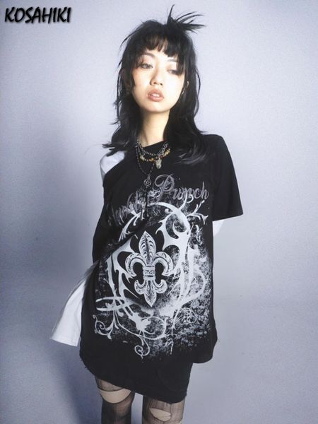 women's t-shirt kosahiki off shoulder t-shirt women short sleeve street hip hop goth casual harajuku grunge y2k vintage printed tees 2, White
women's t-shirt kosahiki off shoulder t-shirt women short sleeve street hip hop goth casual harajuku grunge y2k vintage printed tees 2, White