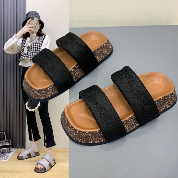 summer new slippers female thick sole increase household exposed shame comfortable non-slip flat beach sandals, Black
summer new slippers female thick sole increase household exposed shame comfortable non-slip flat beach sandals, Black