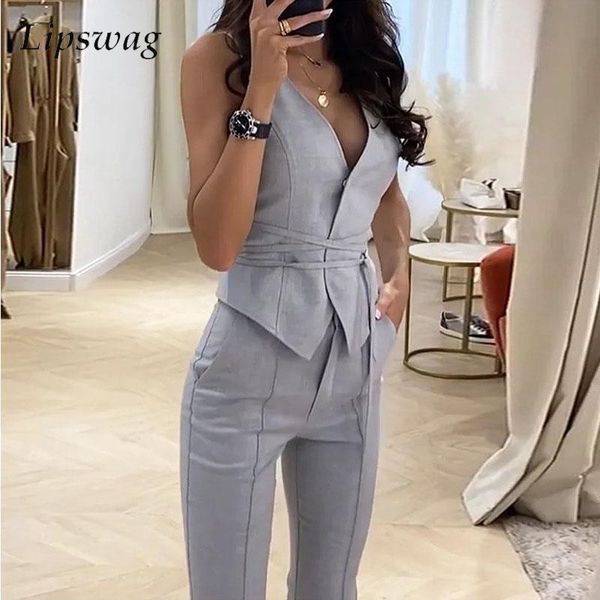 women's two piece summer bandage office commute 2 pieces european style vneck sleeveless vest high waist pencil pants set 230215, White
women's two piece summer bandage office commute 2 pieces european style vneck sleeveless vest high waist pencil pants set 230215, White