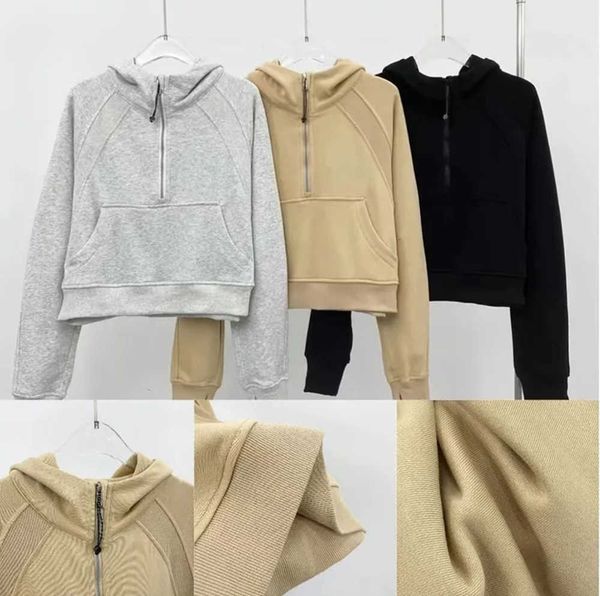yoga coat womens sport scuba hoodies jacket half zipper quick dry fitness running lululemens hoodie women loose slim waist short jakecks, Black
yoga coat womens sport scuba hoodies jacket half zipper quick dry fitness running lululemens hoodie women loose slim waist short jakecks, Black