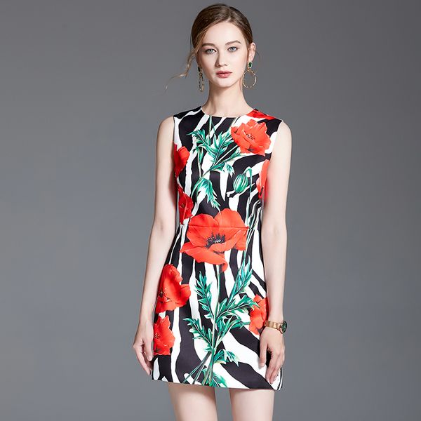 2023 women designer floral summer dresses birthday dinner robe sleeveless elegant mini dress casual vacation ladies slim fit stylish print c, Black;gray
2023 women designer floral summer dresses birthday dinner robe sleeveless elegant mini dress casual vacation ladies slim fit stylish print c, Black;gray