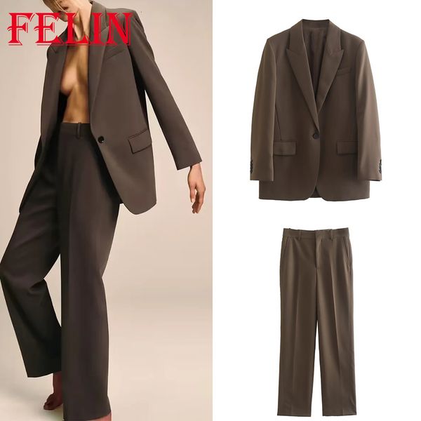 womens two piece pants traf woman fashion autumn brown office lady woman suits loose v neck blazerhigh waist long leg pants vintage women se, White
womens two piece pants traf woman fashion autumn brown office lady woman suits loose v neck blazerhigh waist long leg pants vintage women se, White