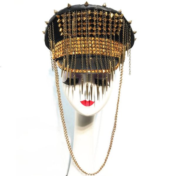 ball caps female military hats gold silver rivet fringes army cap bar stage dancer singer performance accessories headgear 230215, Blue;gray
ball caps female military hats gold silver rivet fringes army cap bar stage dancer singer performance accessories headgear 230215, Blue;gray