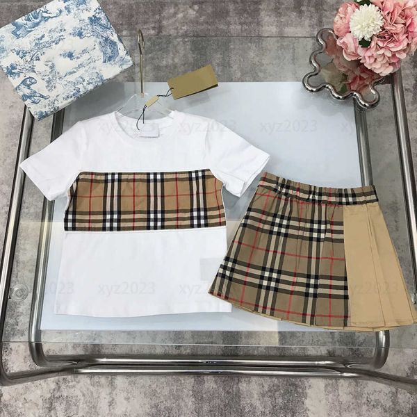 luxury kids dress child sets baby clothes summer 2pcs t-shirts and girl pleated skirt tracksuit athletic fashion style size 100-150 cm, White
luxury kids dress child sets baby clothes summer 2pcs t-shirts and girl pleated skirt tracksuit athletic fashion style size 100-150 cm, White