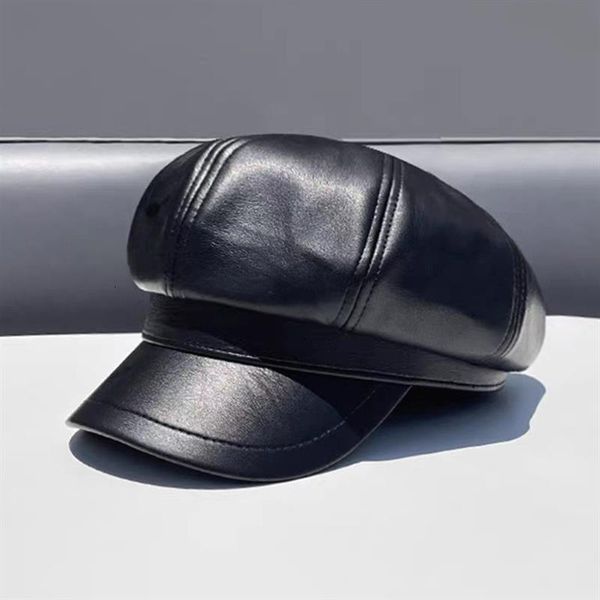 berets spring winter faux leather sboy hat girl octagonal spaper street duck visor beret 230215, Blue;gray
berets spring winter faux leather sboy hat girl octagonal spaper street duck visor beret 230215, Blue;gray