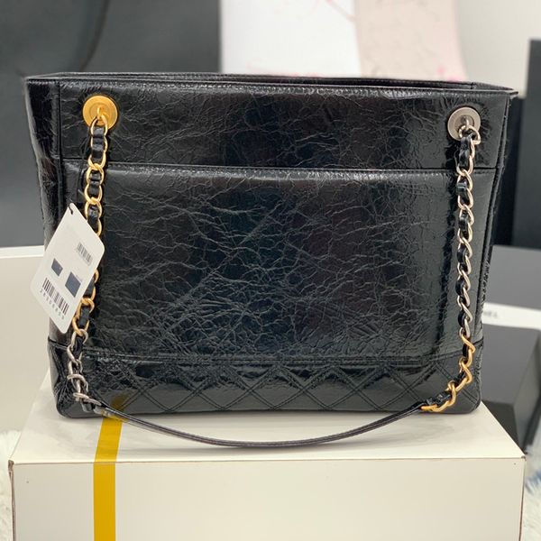 9a designer totes waxed cowhide women shopping bags gold and silver chain and hardware handbag
9a designer totes waxed cowhide women shopping bags gold and silver chain and hardware handbag
