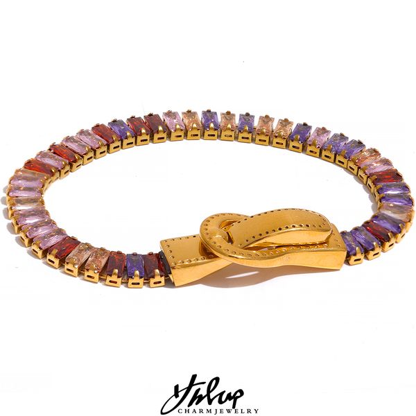 charm bracelets yhpup luxury colorful cubic zirconia stainless steel belt buckle bracelet bangle bling stylish unique waterproof fashion jew, Golden;silver
charm bracelets yhpup luxury colorful cubic zirconia stainless steel belt buckle bracelet bangle bling stylish unique waterproof fashion jew, Golden;silver