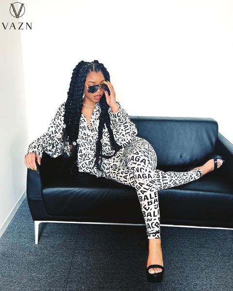 womens two piece pants vazn autumn letter office lady shirt set highend casual full sleeve cloth long pencil pants skinny lady 2 piece set 2, White
womens two piece pants vazn autumn letter office lady shirt set highend casual full sleeve cloth long pencil pants skinny lady 2 piece set 2, White