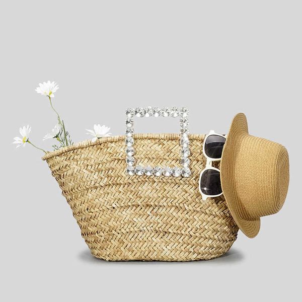 fashion diamonds handle rattan basket bag wicker woven women handbags causal summer beach large bucket bags big bali straw purse 230129
fashion diamonds handle rattan basket bag wicker woven women handbags causal summer beach large bucket bags big bali straw purse 230129