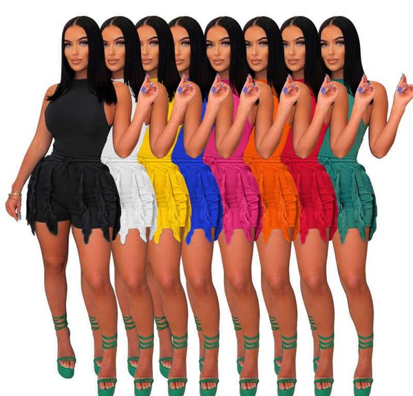 designer womens clothing tracksuits two piece set tassel lace sleeveless shorts jumpsuits outfits, Gray
designer womens clothing tracksuits two piece set tassel lace sleeveless shorts jumpsuits outfits, Gray