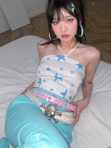 women's tanks camis kosahiki star print halter 2023 summer korean fashion harajuku tank cropped feminino y2k sleeveless backless crop, White
women's tanks camis kosahiki star print halter 2023 summer korean fashion harajuku tank cropped feminino y2k sleeveless backless crop, White