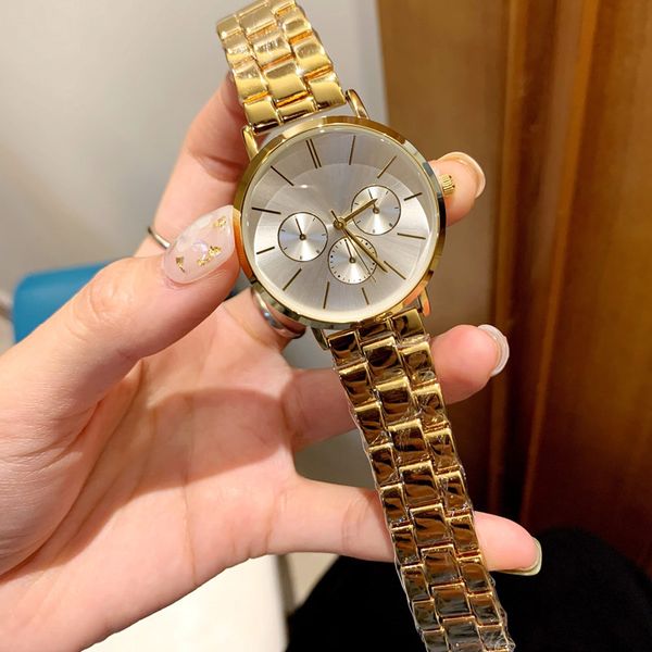 luxury lady gold watches brand designer fashion womens watch stainless steel band quartz wristwatches for women christmas mother's day, Slivery;brown
luxury lady gold watches brand designer fashion womens watch stainless steel band quartz wristwatches for women christmas mother's day, Slivery;brown