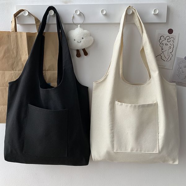 shopping bag solid color female canvas cloth shoulder eco friendly storage handbag reusable foldable grocery 230216
shopping bag solid color female canvas cloth shoulder eco friendly storage handbag reusable foldable grocery 230216