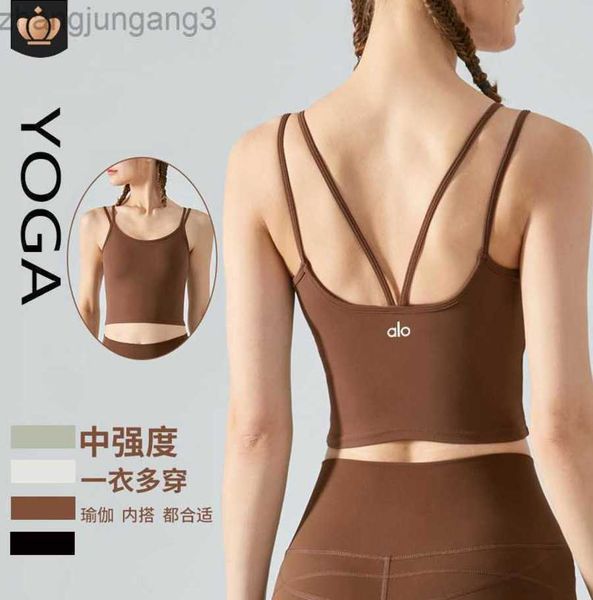 brand tank alos yoga tank women's thin shoulder belt back one-piece yoga bra shockproof gathered fitness sling with pad 23gg, White
brand tank alos yoga tank women's thin shoulder belt back one-piece yoga bra shockproof gathered fitness sling with pad 23gg, White