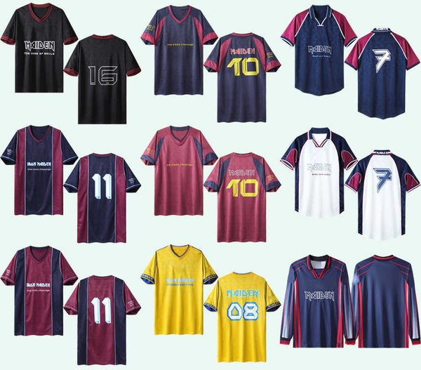 1999 2001 lron maiden retro mens soccer jerseys 1998 long sleeves home away football shirt uniforms, Black;yellow
1999 2001 lron maiden retro mens soccer jerseys 1998 long sleeves home away football shirt uniforms, Black;yellow