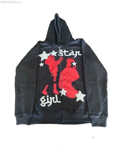 street trend clothing retro print zip hoodie women y2k loose casual harajuku oversized sweatshirt women, Black
street trend clothing retro print zip hoodie women y2k loose casual harajuku oversized sweatshirt women, Black