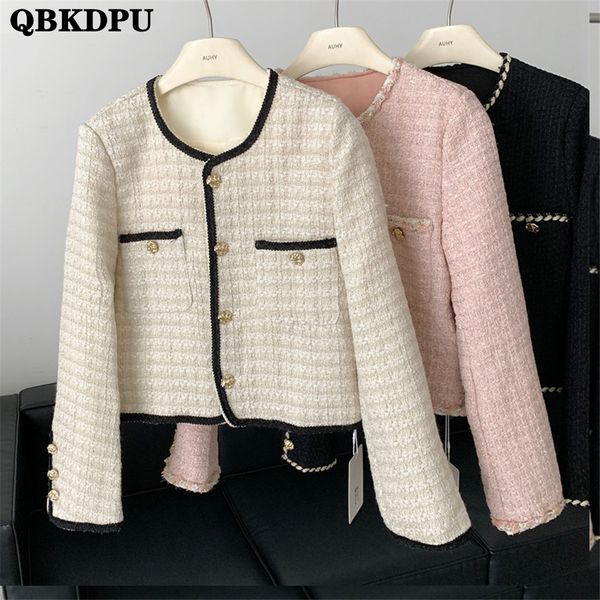 women's jackets single breasted korean vintage tweed jacket women short coat elegant chic long sleeve outwear with pockets streetwear a, Black;brown
women's jackets single breasted korean vintage tweed jacket women short coat elegant chic long sleeve outwear with pockets streetwear a, Black;brown