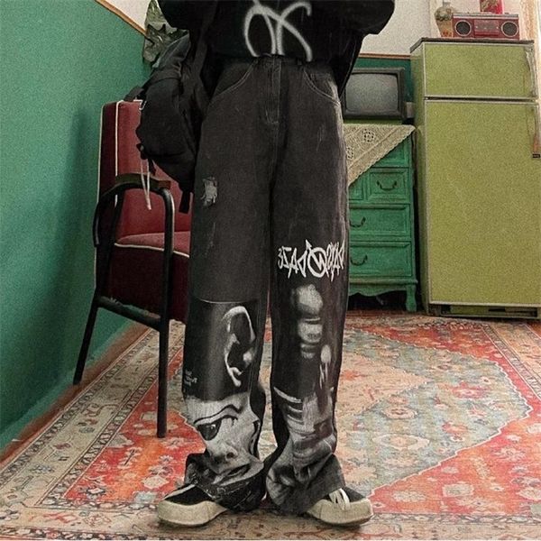 women's jeans women's gothic baggy jeans punk hippie streetwear print y2k wide leg trousers harajuku grunge denim pants male vinta, Blue
women's jeans women's gothic baggy jeans punk hippie streetwear print y2k wide leg trousers harajuku grunge denim pants male vinta, Blue