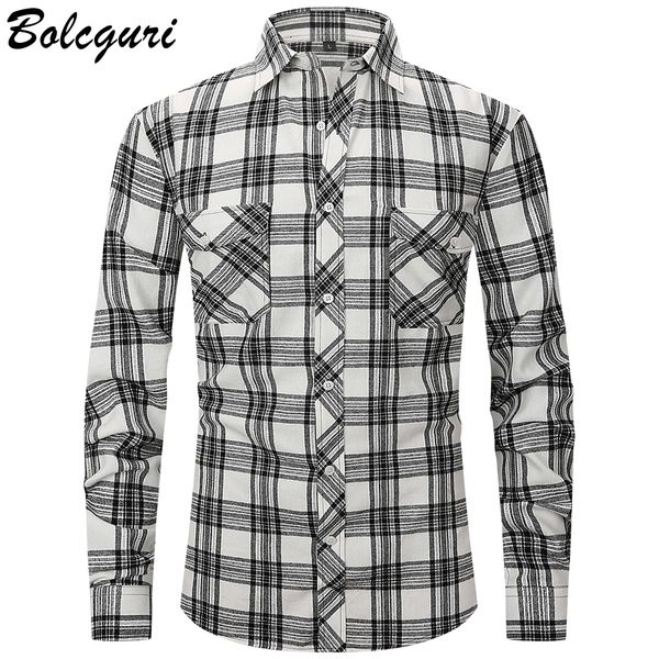 men's dress shirts bollguri brand plaid men casual street striped texture 15 colors business long sleeve male 230216, White;black
men's dress shirts bollguri brand plaid men casual street striped texture 15 colors business long sleeve male 230216, White;black