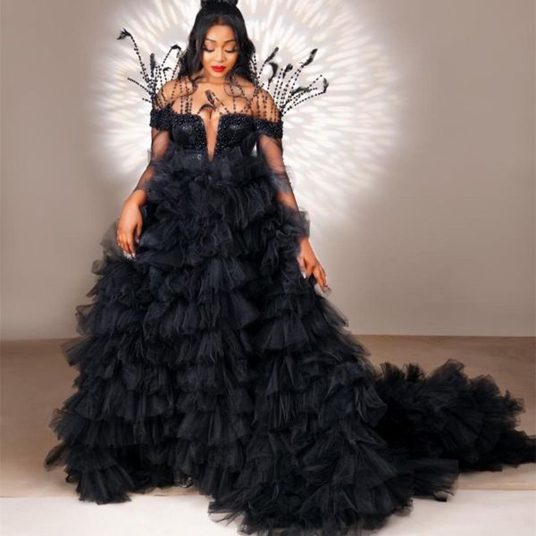 2023 arabic aso ebi black a-line prom dresses beaded feather tiers evening formal party second reception birthday engagement gowns dress zj8
2023 arabic aso ebi black a-line prom dresses beaded feather tiers evening formal party second reception birthday engagement gowns dress zj8