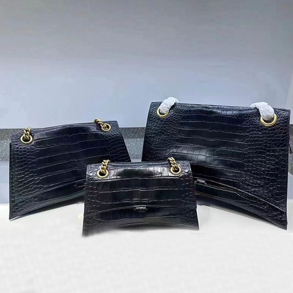 hourglass chain shoulder bag flap handbag purse half moon crossbody bags cowhide leather fashion letters magnetic buckle gold hardware three
hourglass chain shoulder bag flap handbag purse half moon crossbody bags cowhide leather fashion letters magnetic buckle gold hardware three