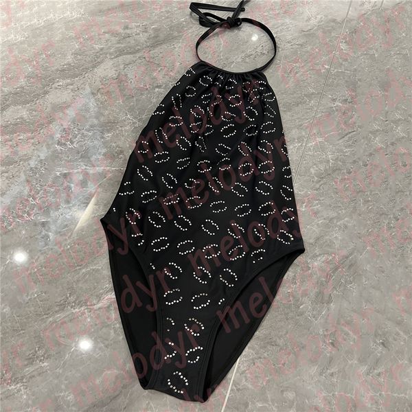 one piece swimwear women summer backless halter bikini diamond letter black swimsuit
one piece swimwear women summer backless halter bikini diamond letter black swimsuit