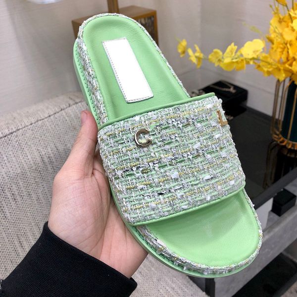womens platform heels slippers tweed sandals designer slides with gold metal slip-on flip flops loafers outdoor casual shoe classic blue yel, Black
womens platform heels slippers tweed sandals designer slides with gold metal slip-on flip flops loafers outdoor casual shoe classic blue yel, Black