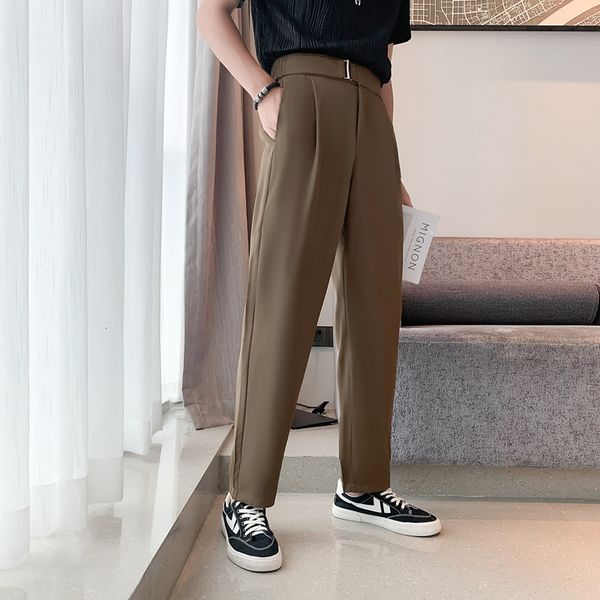 mens pants solid color belt suit pants men slim fashion social mens dress pants korean loose straight casual pants mens formal trousers 2302, Black
mens pants solid color belt suit pants men slim fashion social mens dress pants korean loose straight casual pants mens formal trousers 2302, Black