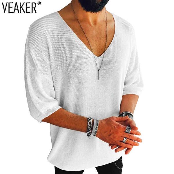 men's t-shirts 2022 new men's short sleeve knitted t shirt male summer solid color v neck loose t-shirt s-3xl l230216, White;black
men's t-shirts 2022 new men's short sleeve knitted t shirt male summer solid color v neck loose t-shirt s-3xl l230216, White;black