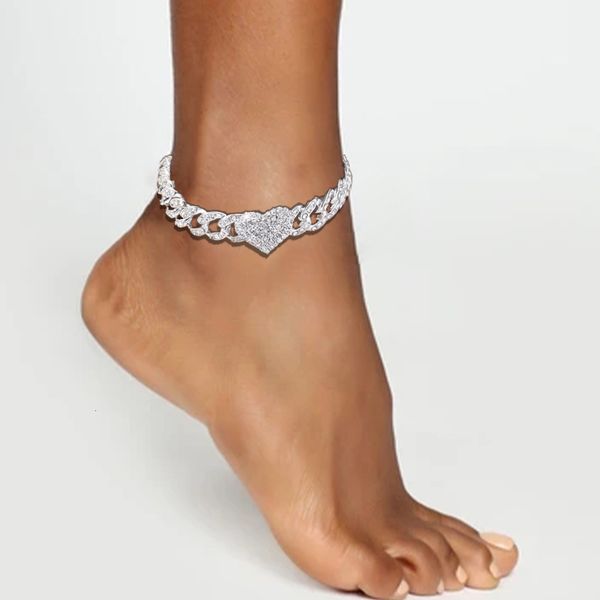 anklets stonefans hip hop heart cuban chain anklet for women fashion crystal ice out foot bracelet punk jewelry gift 230216, Red;blue
anklets stonefans hip hop heart cuban chain anklet for women fashion crystal ice out foot bracelet punk jewelry gift 230216, Red;blue