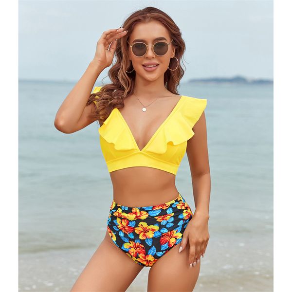 ins spot 2022 new high waist bikini flying swimsuit european and american independent station amazon selling bikini, White;black
ins spot 2022 new high waist bikini flying swimsuit european and american independent station amazon selling bikini, White;black
