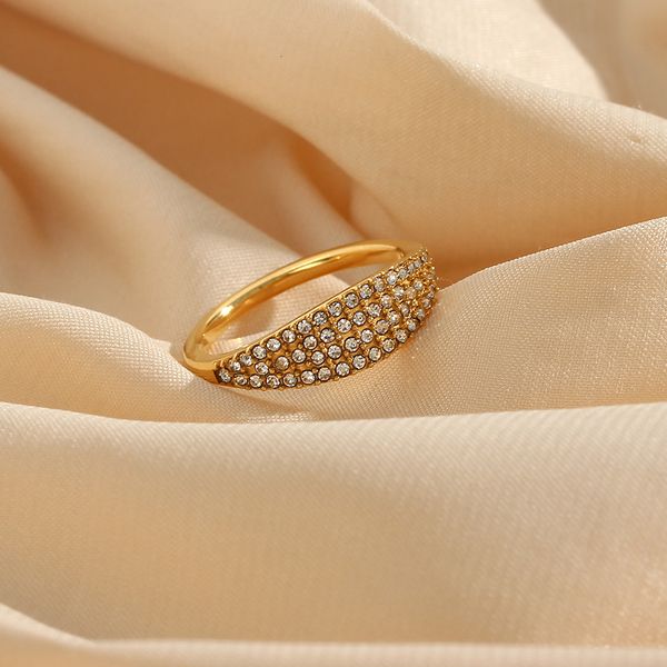 band rings non tarnish stainless steel fashion strass crystal wedding for women luxury elegant zircon engagement jewelry gifts 230215, Silver
band rings non tarnish stainless steel fashion strass crystal wedding for women luxury elegant zircon engagement jewelry gifts 230215, Silver