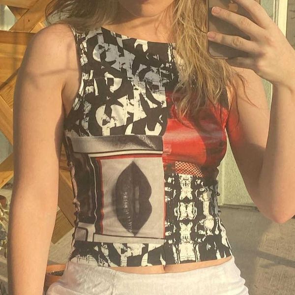 women's tanks camis egirl gothic vintage print tank summer sleeveless slim fit women harajuku black camis 2021 fashion sweats skinny v, White
women's tanks camis egirl gothic vintage print tank summer sleeveless slim fit women harajuku black camis 2021 fashion sweats skinny v, White